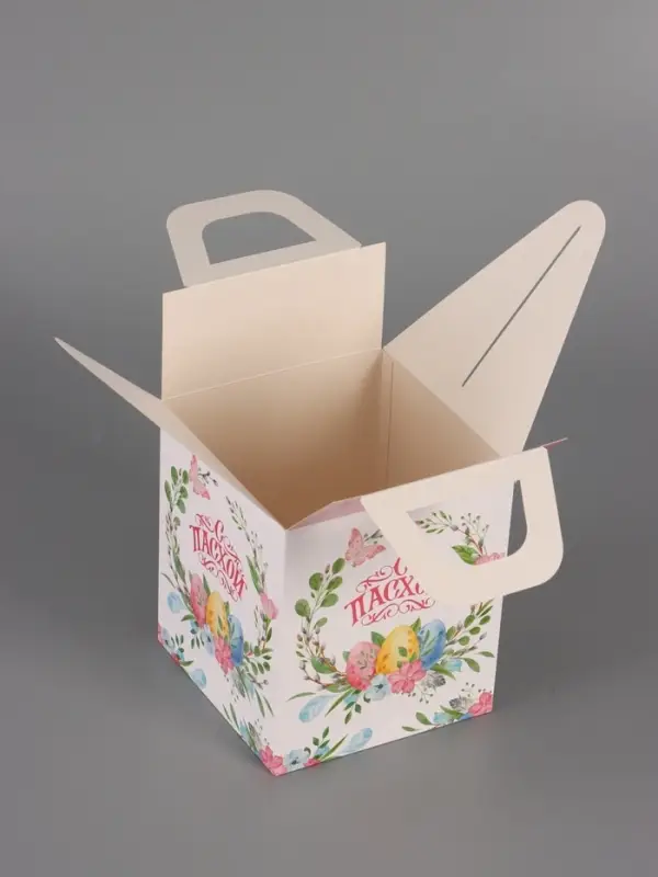 Пасхальная коробочка "Пасхальный венок" 15 х 15 х 18 см