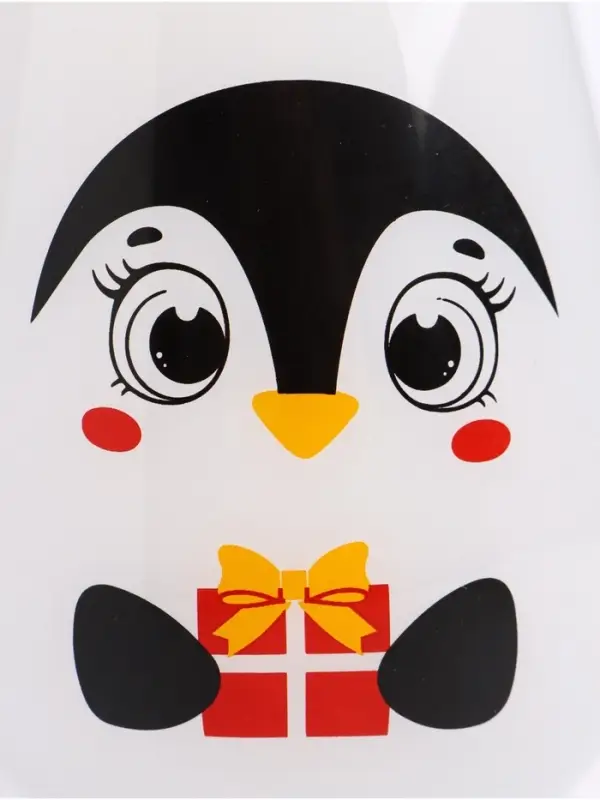 Стакан стеклянный новогодний &laquo;Пингвин&raquo;, 620 мл