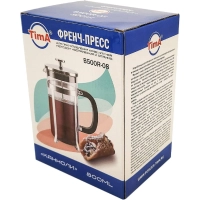 Френч-пресс TimA Канноли нерж.сталь, боросил.стекло, пластик ручка 800мл