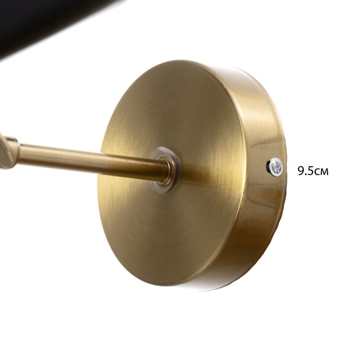 Бра "Бьянка" 1хЕ27 40Вт черно-золотой 12х26х26 см