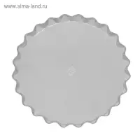 Форма для выпечки пиццы, d=25 см, h=2 см, большая, жесть, серебристая