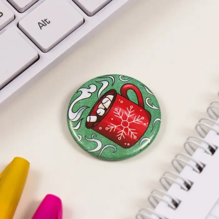 Значок закатной d=35 мм Значок закатной d=35 мм "Кружка" 6,5х6,5 см