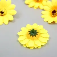 Бутон на ножке для декорирования "Хризантема-ромашка жёлтая" d=5 см Бутон на ножке для декорирования "Хризантема-ромашка жёлтая" d=5 см
