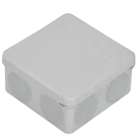 Коробка расп. КМ42455 о/п 100х100х50мм IP67 8 вв. серая