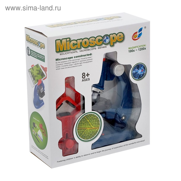 Микроскоп «Юный исследователь», со штативом для смартфона, увеличение х1200 Микроскоп «Юный исследователь», со штативом для смартфона, увеличение х1200