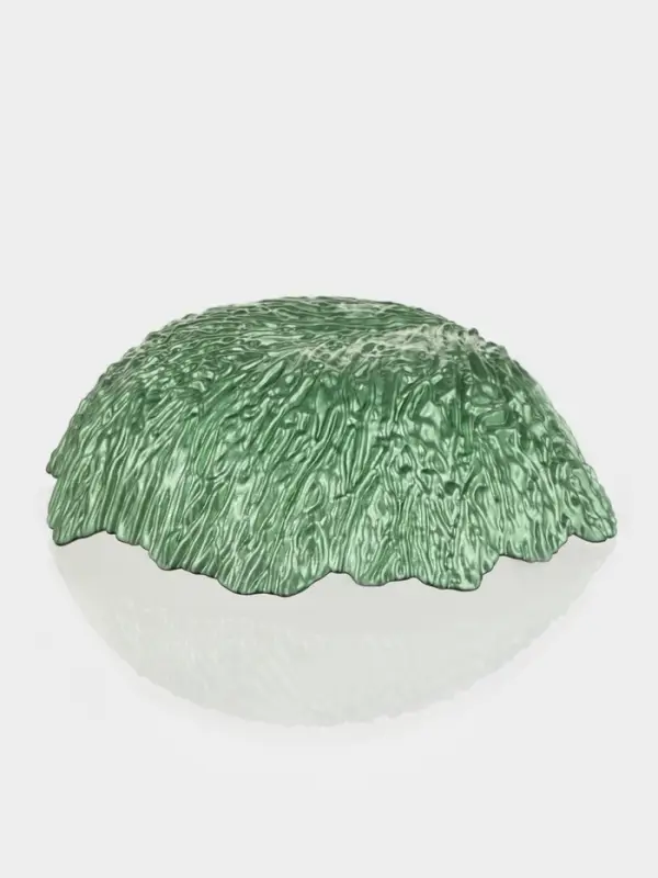 Набор салатников &laquo;Листья&raquo;, 3 шт., 380/750/1450 мл, стекло, зелёный