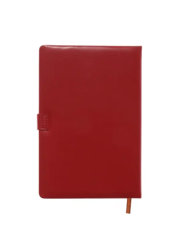 Ежедневник недатированный формат А5, с хлястиком, 112л, линия, пвх, Красный Ежедневник недатированный формат А5, с хлястиком, 112л, линия, пвх, Красный