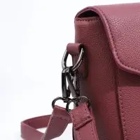 Сумка женская мессенджер на магните, 24&times;10&times;15 см, однотонная, розовая