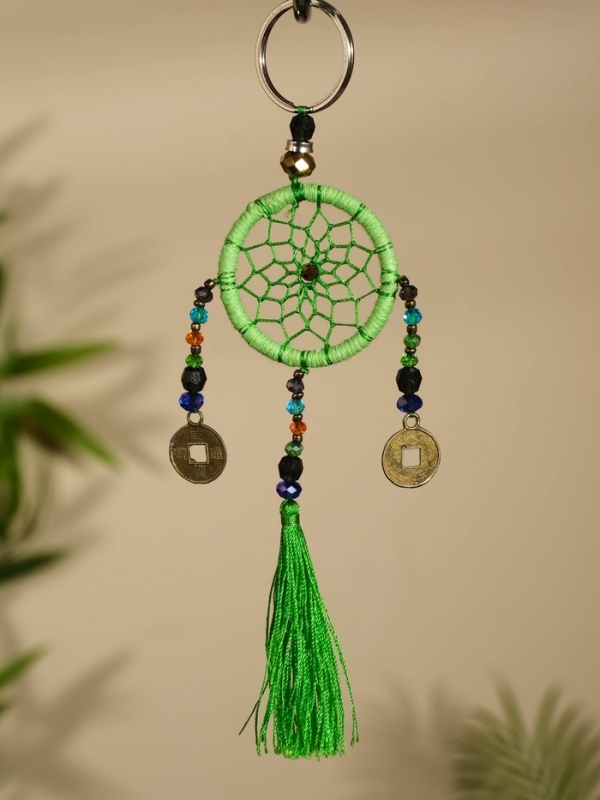 Брелок Брелок "Ловец снов" 4х15 см. светло-зелёный