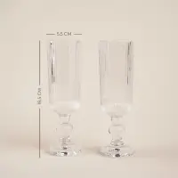 Бокалы для шампанского SL Home &laquo;Модерн&raquo;, 150 мл, 5.5&times;18.5 см, набор 2 шт., стекло, прозрачные