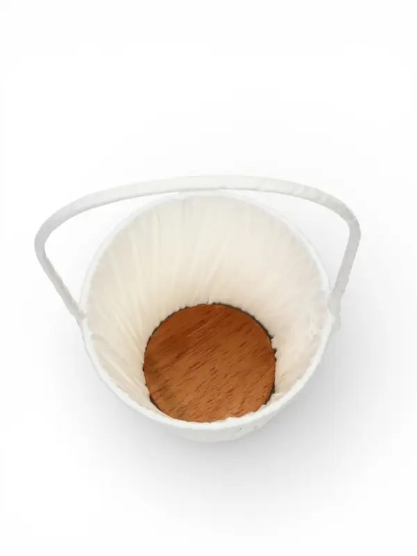 Корзина пластик 12 х 12 х 10 см, ручка__белый