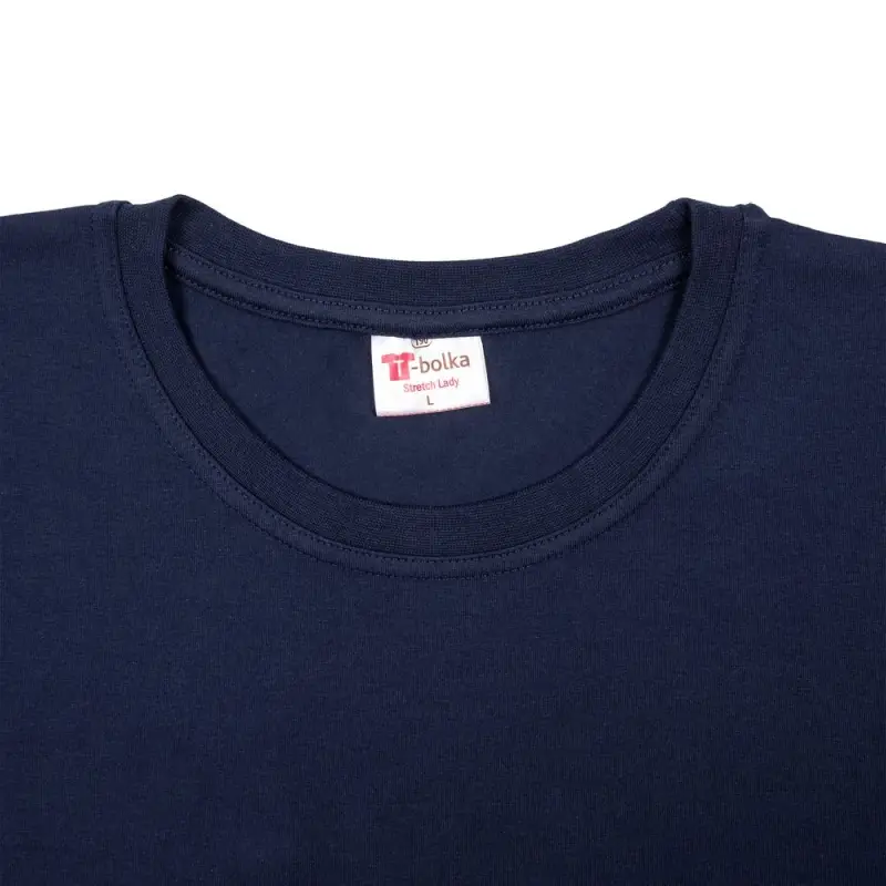 Футболка женская T-bolka Stretch Lady, кобальт (темно-синяя), размер L Футболка женская T-bolka Stretch Lady, кобальт (темно-синяя), размер L