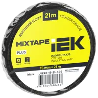 Изолента Х/Б 15мм 21м IEK MIXTAPE PLUS