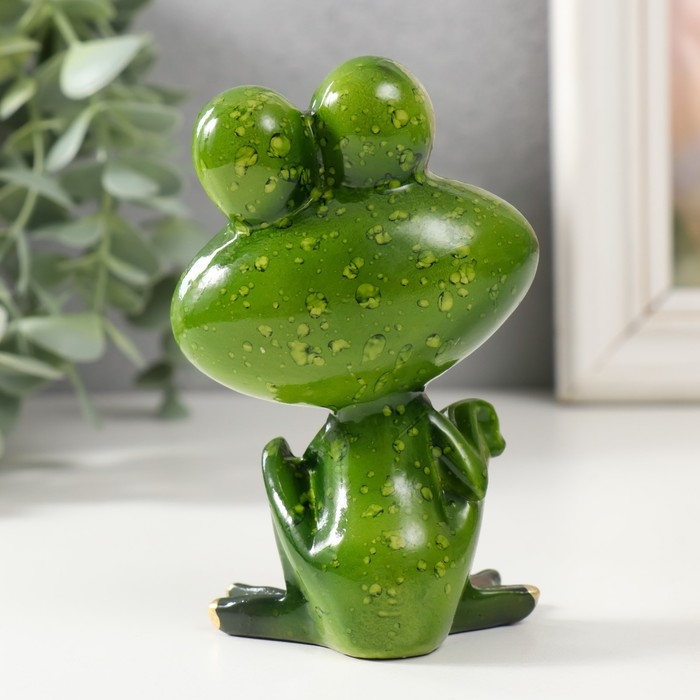 Сувенир полистоун лак Сувенир полистоун лак "Лягушонок подмигивает" 7х5х10,5 см