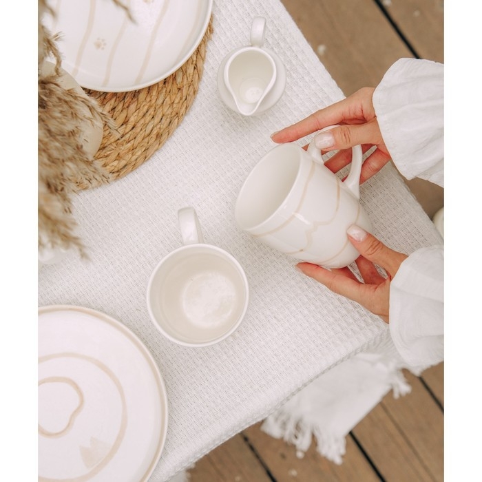 Набор кружек фарфоровых SL Home «Гато», 350 мл, цвет белый Набор кружек фарфоровых SL Home «Гато», 350 мл, цвет белый