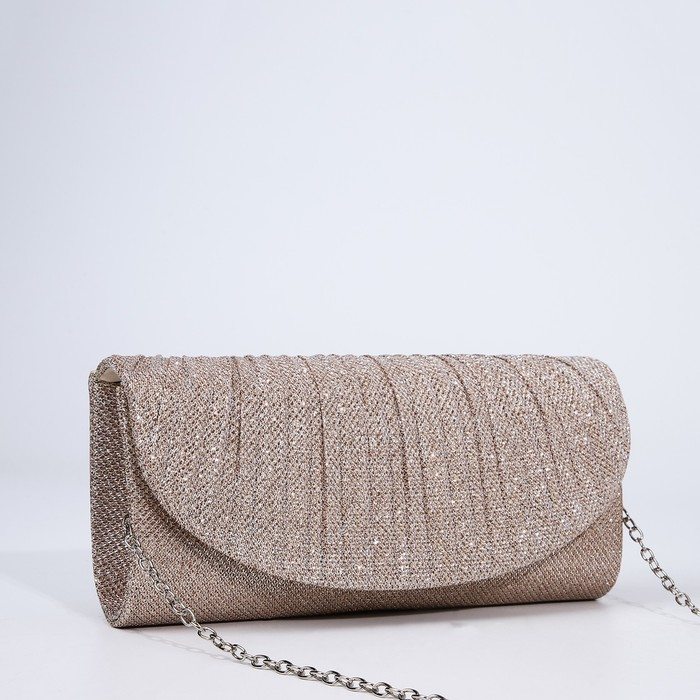 Сумка-клатч на магните, длинная цепь, цвет золотой Сумка-клатч на магните, длинная цепь, цвет золотой