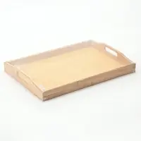 Поднос с ручками Доляна Striata, 40&times;29&times;5 см, бамбук