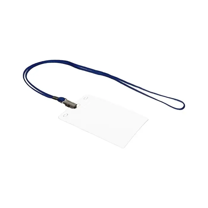 Бейдж вертикальный, внешний размер 109×73 мм, внутренний размер 87×66 мм, на синем шнурке 40 см Бейдж вертикальный, внешний размер 109×73 мм, внутренний размер 87×66 мм, на синем шнурке 40 см