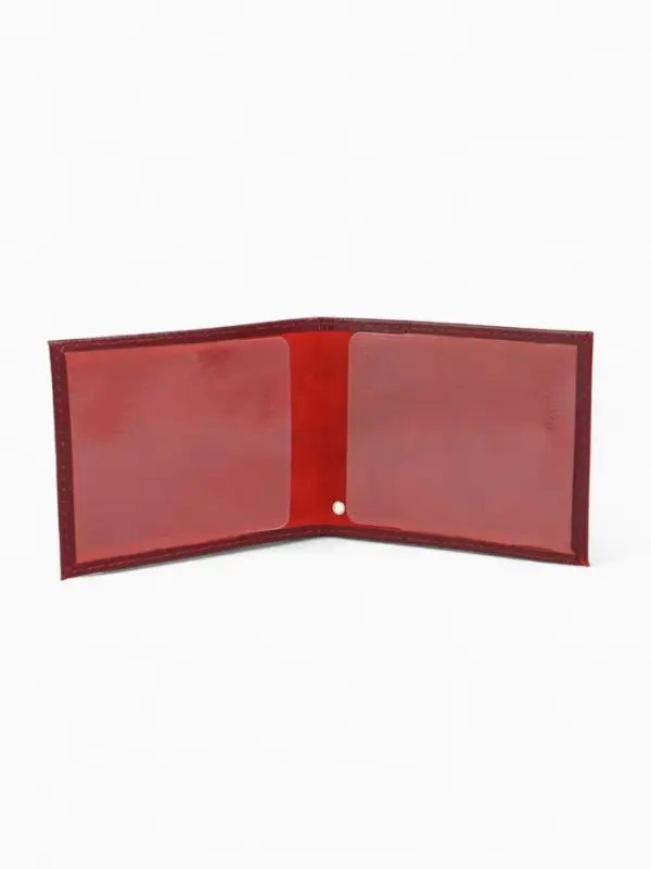 Обложка для удостоверения &laquo;Ветеран боевых действий&raquo;, натуральная кожа, бордовая