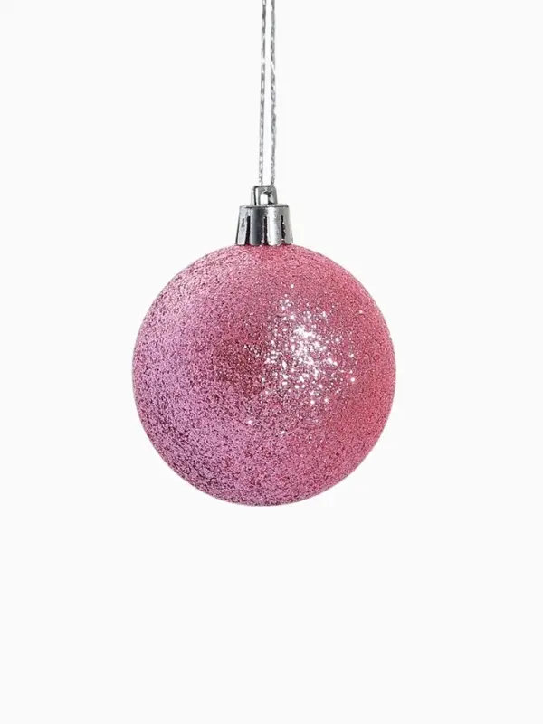 Ёлочные игрушки &laquo;Нобиле&raquo;, шары новогодние, d=6 см, набор 20 шт., розовый