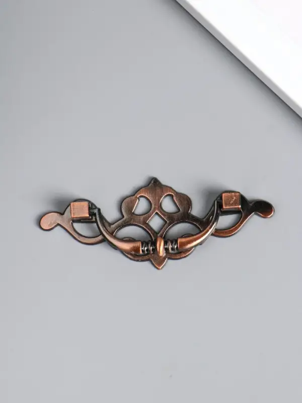 Ручка для шкатулки металл &laquo;Узорная&raquo;, под медь, 3.8&times;9.5 см