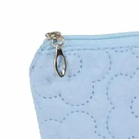 Косметичка дор Цветок 22*6*16, отд на молнии, голубой