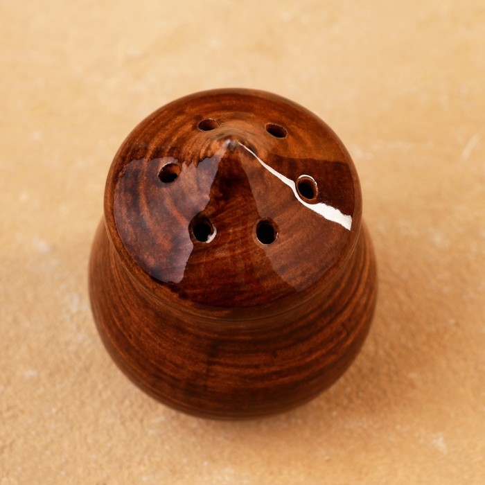 Солонка Риштанская керамика Солонка Риштанская керамика "Акташ", 100 мл, коричневая