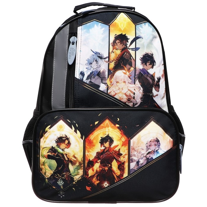 Рюкзак школьный, 37 х 26 х 13 см, эргономичная спинка, Calligrata ОРТ  Рюкзак школьный, 37 х 26 х 13 см, эргономичная спинка, Calligrata ОРТ "Аниме игра"