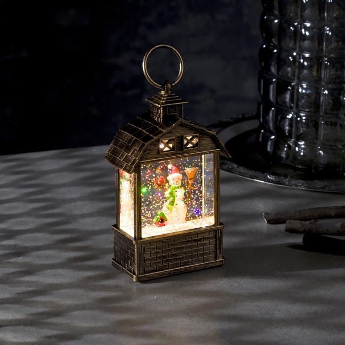 Светодиодная фигура «Фонарь со снеговиком» 7.5 × 14 × 4.2 см, пластик, блёстки, батарейки AG13х3 (в комплекте), свечение тёплое белое Светодиодная фигура «Фонарь со снеговиком» 7.5 × 14 × 4.2 см, пластик, блёстки, батарейки AG13х3 (в комплекте), свечение тёплое белое