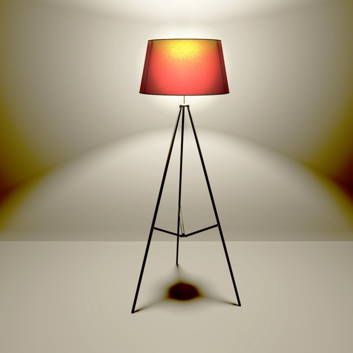 Торшер "Ханнер" E27 хром-серый 44х44х152 см