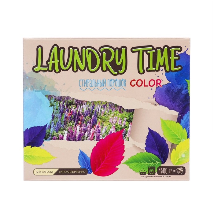 Стиральный порошок  Стиральный порошок "LAUNDRY TIME COLOR", 1,5 кг