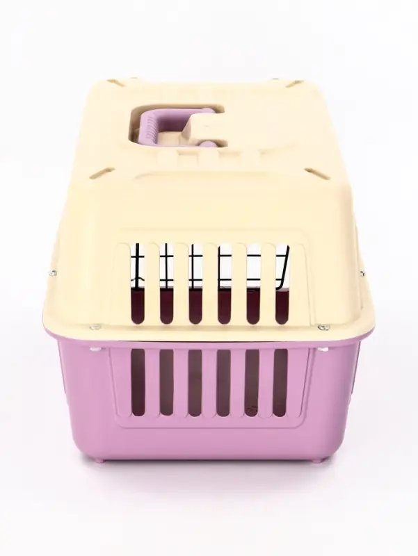 Переноска для животных пластиковая 44 х 31 х 27 см, белая/лавандовая Переноска для животных пластиковая 44 х 31 х 27 см, белая/лавандовая