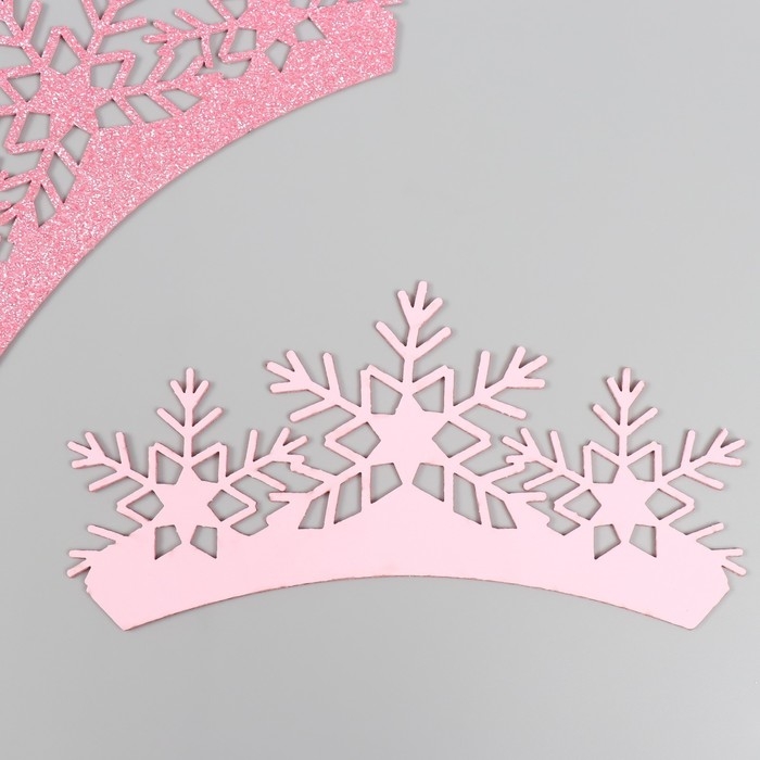 Заготовка для творчества Заготовка для творчества "Корона", цвет розовый, 18 см (набор 2 шт)