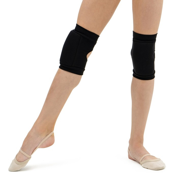 Наколенники для гимнастики и танцев Grace Dance, с уплотнителем, р. M, 11-14 лет, цвет чёрный