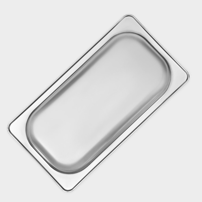 Гастроемкость 1/3 из нержавеющей стали, 40 мм, 32,7×17,6×4 см, толщина 0,8 мм Гастроемкость 1/3 из нержавеющей стали, 40 мм, 32,7×17,6×4 см, толщина 0,8 мм