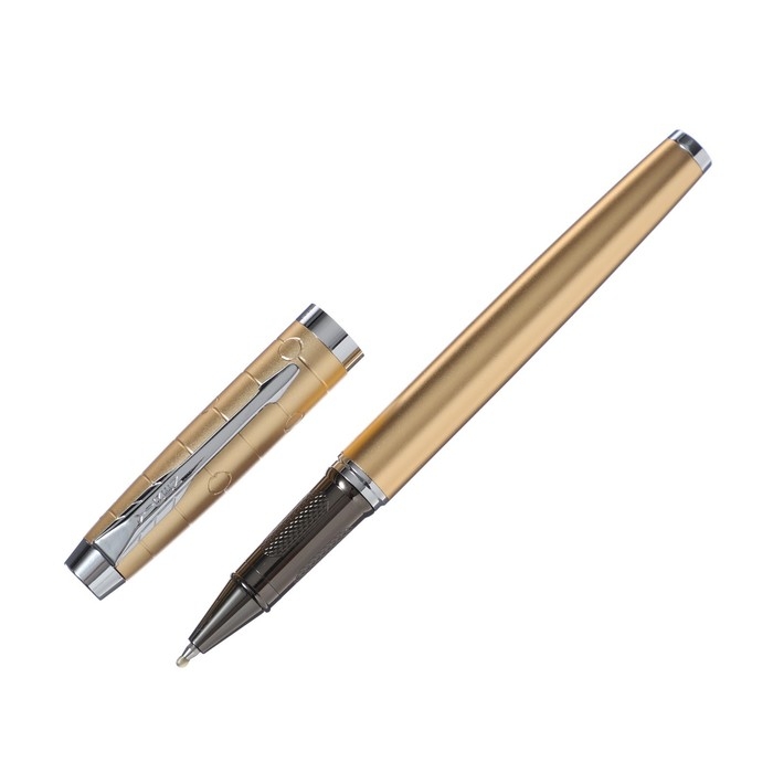 Ручка подарочная роллер, в кожзам футляре, корпус золото, серебро Ручка подарочная роллер, в кожзам футляре, корпус золото, серебро