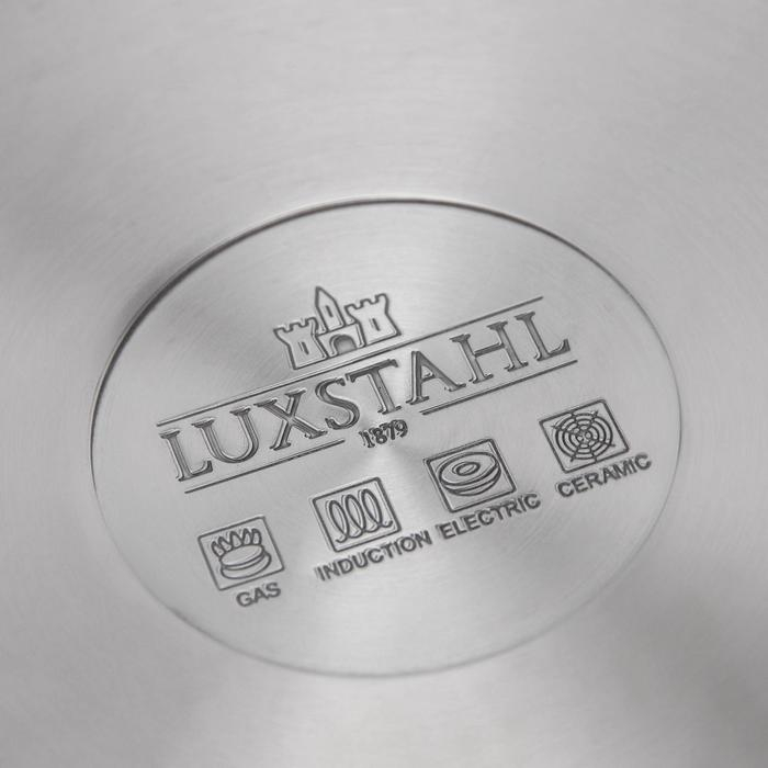 Сковорода из нержавеющей стали, d=28 см, h=4 см, капсульное дно, антипригарное покрытие, индукция