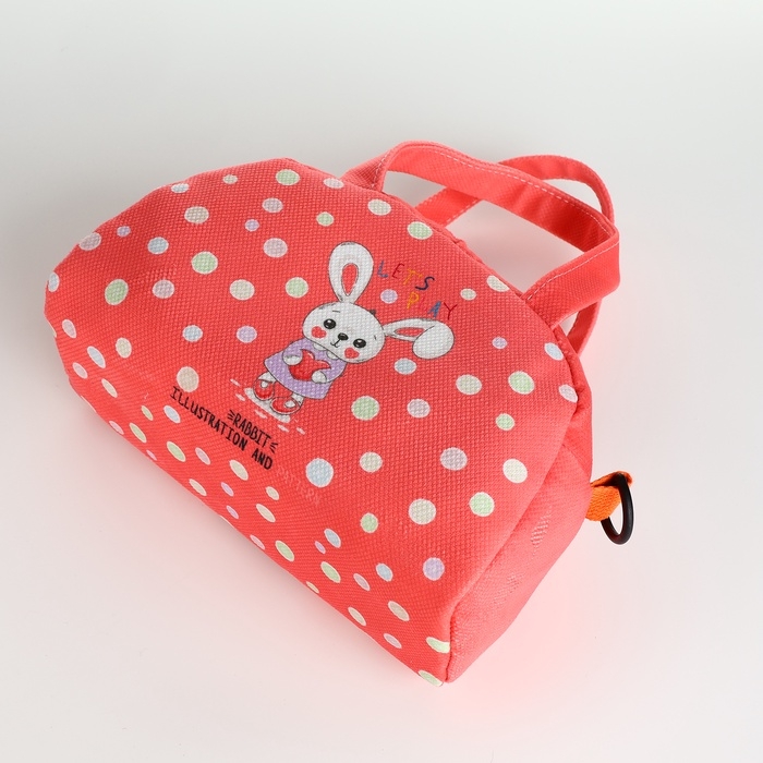 Сумка детская для девочки на молнии, регулируемый ремень, цвет коралловый Сумка детская для девочки на молнии, регулируемый ремень, цвет коралловый