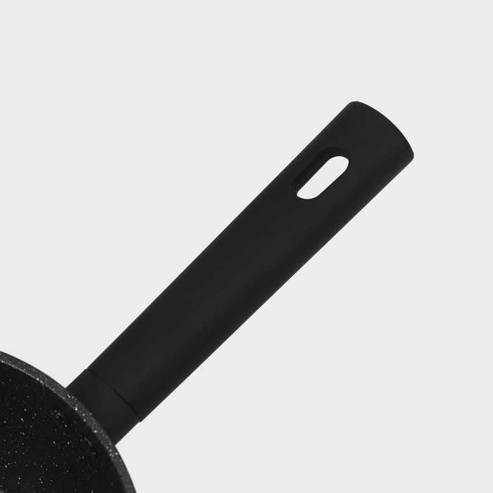 Ковш с крышкой Доляна «Первый дом», 1,2 л, d=18 см, антипригарное покрытие, индукция, цвет чёрный