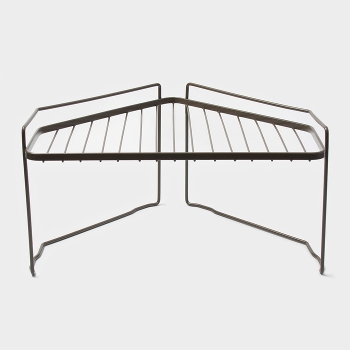 Полка универсальная угловая Доляна, 31×24,5×16 см, цвет коричневый