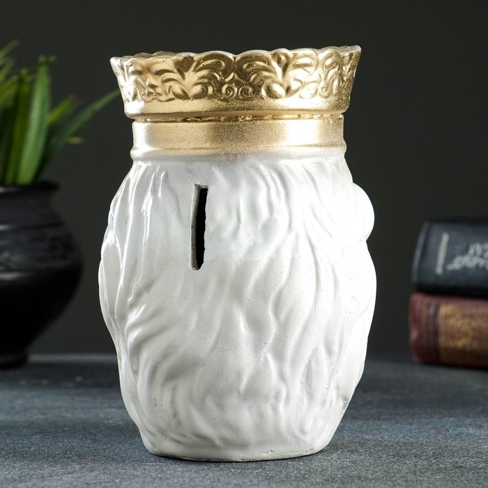 Копилка Копилка "Лев в короне" белый, 16см