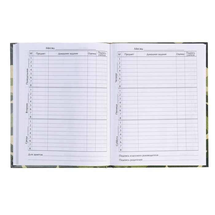 Дневник универсальный для 1-11 классов, Дневник универсальный для 1-11 классов, "Хаки", твердая обложка 7БЦ, глянцевая ламинация, 40 листов