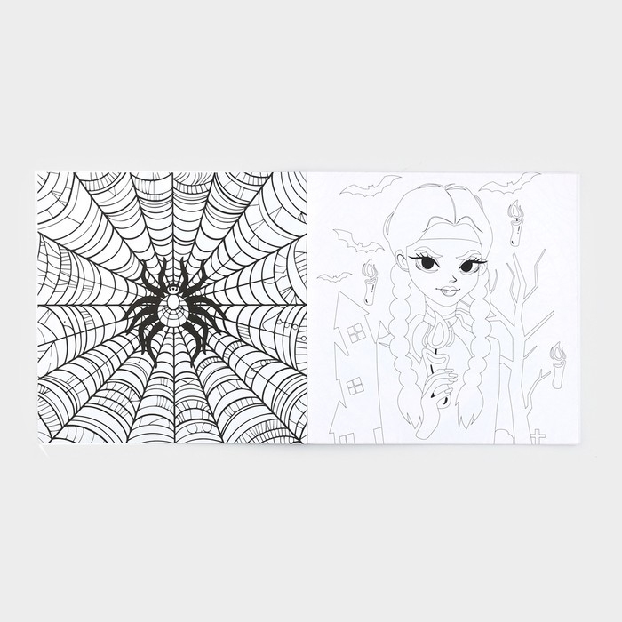 Хэллоуин. Раскраска-антистресс «Готические подружки», 21 х 21 см Хэллоуин. Раскраска-антистресс «Готические подружки», 21 х 21 см