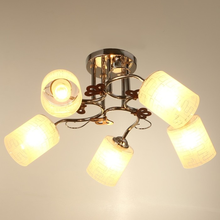 Люстра Люстра "Авиэтта" 5хЕ27 40Вт хром 67х67х26 см BayerLux