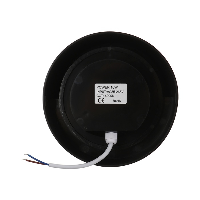 Светильник фасадный «Сити», FSD-047, 10 Вт, 4000К, круг, IP65, 220 В, пластик, черный Светильник фасадный «Сити», FSD-047, 10 Вт, 4000К, круг, IP65, 220 В, пластик, черный