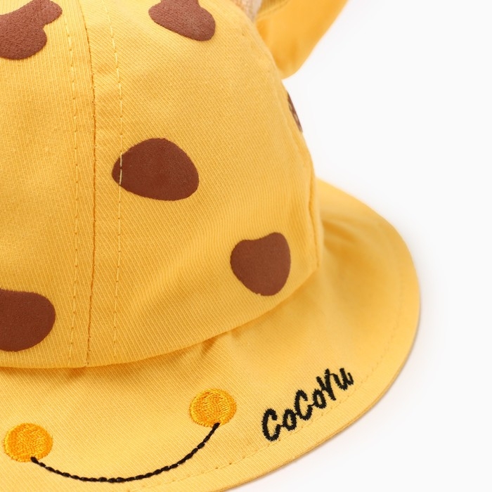 Панама для девочки Панама для девочки "Коровка" MINAKU цвет жёлтый, р-р 50