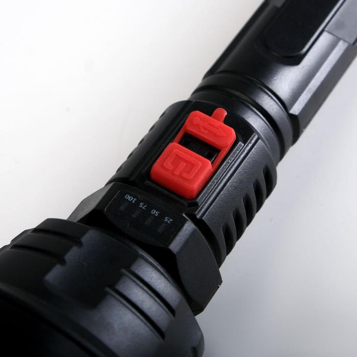 Фонарь ручной аккумуляторный 1.5 Вт, 2000 мАч, 500 лм, дальность 300 м, 3 режима, USB Фонарь ручной аккумуляторный 1.5 Вт, 2000 мАч, 500 лм, дальность 300 м, 3 режима, USB