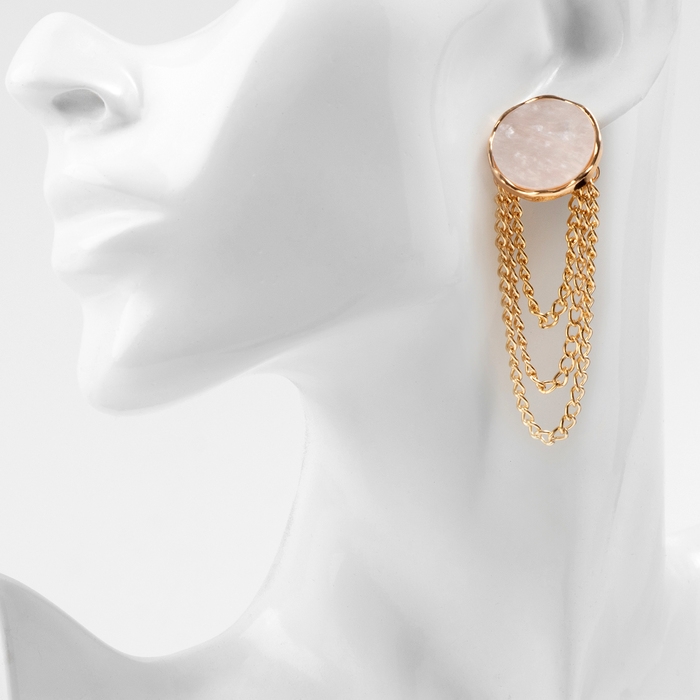 Серьги ассорти «Геометрия» круг с цепочкой, цвет золото Серьги ассорти «Геометрия» круг с цепочкой, цвет золото