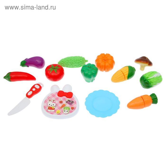 Набор продуктов для нарезки на липучках «Фрукты-овощи» №4, МИКС Набор продуктов для нарезки на липучках «Фрукты-овощи» №4, МИКС