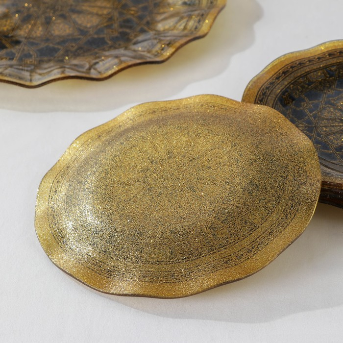 Набор столовый «Вернисаж», 7 предметов (30 см - 1 шт, 18 см - 6 шт), сине-золотой Набор столовый «Вернисаж», 7 предметов (30 см - 1 шт, 18 см - 6 шт), сине-золотой